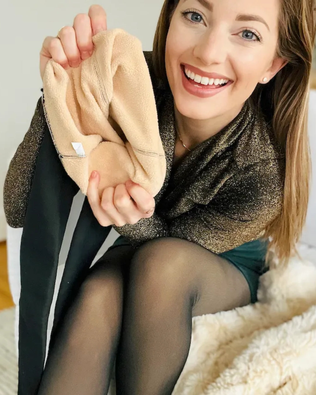 Leggings Transparentes Térmicos con Forro Polar - Control de Abdomen