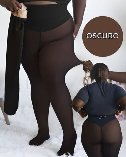 Leggings Transparentes Térmicos con Forro Polar - Control de Abdomen