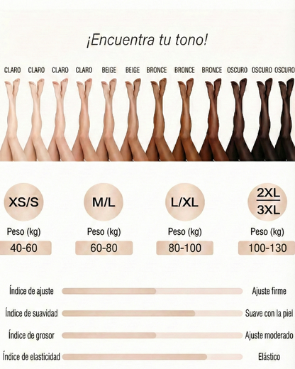 Leggings Transparentes Térmicos con Forro Polar - Control de Abdomen